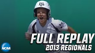 Texas AampM vs Baylor 2013 NCAA softball regionals  FULL REPLAY [upl. by Wehttam94]