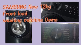 SAMSUNG New WW12DG5B24AB 12kg front load washing machine Demo Kannada [upl. by Johannes]