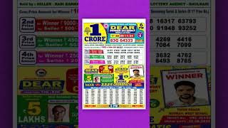 Dear Lottery Result Today 6 PM  9 Nov 2024 [upl. by Enoob852]