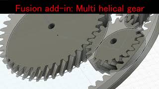 Fusion addin Multi helical gear [upl. by Alatea]