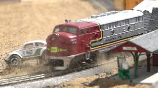 Ho Scale Model Train Crashes Derailments and Fails in Slow Motion  Diecast Car Crashes in 1000 FPS [upl. by Tisha]