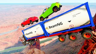 Taler Truck vs Jumps Crashes 4  BeamNGDrive [upl. by Yeltnerb490]