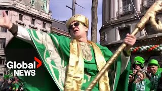 St Patrick’s Day Dublin awash in green as thousands line streets for annual parade [upl. by Ellissa395]