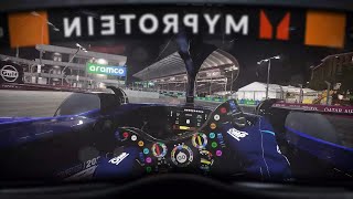 Logan Sargeants Visor Cam  Drivers Eyes  2023 Las Vegas GP  F1 23 TrackIR Gameplay [upl. by Bolanger]