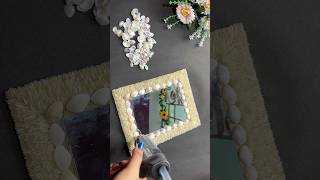 Mirror craft idea use rice and pearl  diy craft ideas 💡 viral craftdiy [upl. by Tades]