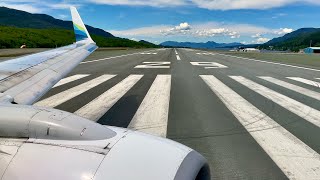 4K – Beautiful Ketchikan Alaska Takeoff– Alaska Airlines – Boeing 737700 – KTN – SCS Ep 690 [upl. by Adnerb]