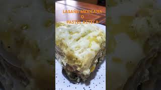 LASAÑA MEXICANA O PASTEL AZTECA comidamexicanafood [upl. by Atnoved]