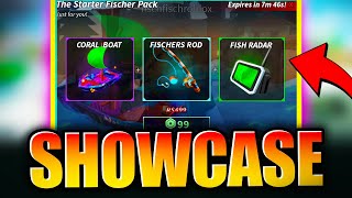 STARTER PACK SHOWCASE in FISCH CORAL CRUISER amp FISCHERS ROD  Is it worth it ROBLOX [upl. by Yknarf]