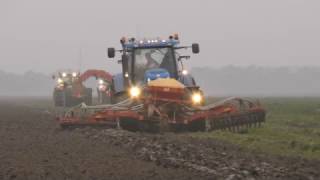 Plowing and Seeding in 1 swath with a New Holland T7040 [upl. by Schreiber]