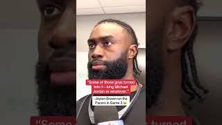 Jaylen Brown couldnt believe what he was seeing 😅 via CelticsCLNSX [upl. by Demitria214]