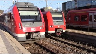 Herrenberg  SBahn Stuttgart mit ET 423  ET 430  ET 425  BR 181  RegioShuttle DB HzL [upl. by Dorette]