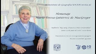 Homenaje Dra María Teresa Gutiérrez Vázquez  IGg UNAM [upl. by Aner]