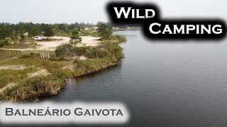 Camping selvagem  Balneário Gaivota  Lagoa cortada  Wild Camping  Kataucha  Motorhome na lagoa [upl. by Iadrahs]