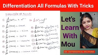 Differentiation All Formulas With Tricks Limit And Derivatives Class 11  Avkalan Class 12  NCERT [upl. by Irrem]