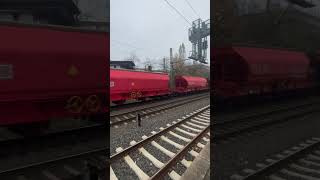 DB Cargo train passes HamburgHarburg with hopper wagons trainspotting cargotrain deutschebahn [upl. by Nileuqaj263]