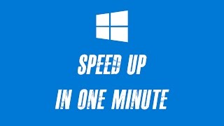 Speed up Windows 10 in ONE MINUTE [upl. by Evslin541]