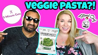 Tattooed Chef Veggie Nests Zucchini Spirals Basil Pesto Review [upl. by Flip]