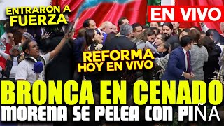 🔴ULTIMO CAOS CONTRA AMLO INVADEN SENADO DURANTE REFORMA DEL PODER JUDICIAL envivo [upl. by Ainoloppa]