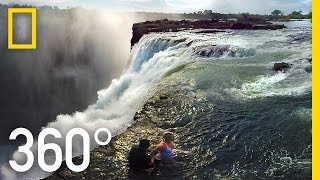 360° Victoria Falls – The Devils Pool  National Geographic [upl. by Nnylaf781]