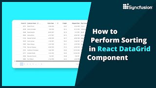 How to Perform Sorting in React DataGrid Component [upl. by Kosey]