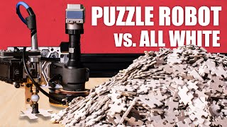 Worlds hardest jigsaw vs puzzle machine all white [upl. by Korns]