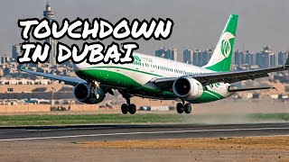 An Iraqi Airways plane lands at Dubai International Airport [upl. by Idnahs]