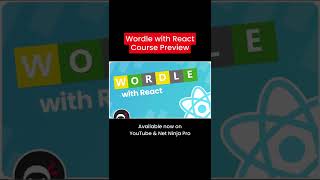 Wordle with React Course Preview shorts [upl. by Bruell]