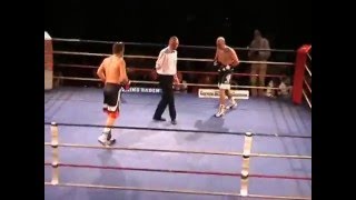 Ardian Krasniqi dritter Profiboxkampf  KO in Runde 2 [upl. by Ellinet]