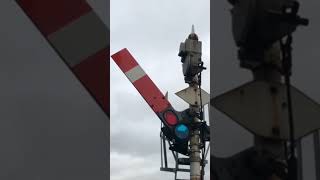 Semaphore signal changing at gobwoen [upl. by Lebezej]