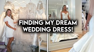 WEDDING DRESS SHOP WITH ME  I SAID “YES” TO THE DRESS [upl. by Heshum]