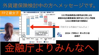 ＃金融庁より ＃外貨建一時払保険 を検討中のあなたへ リスク性金融商品の販売会社等による 顧客本位の業務運営に関するモニタリング結果 2023事務年度中間報告 [upl. by Hallette]