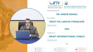 Pr NADIR ISMAILI  FD2  DROIT INTERNATIONAL PUBLIC  SEQ1 Aspects fondamentaux du DIP [upl. by Dannica135]