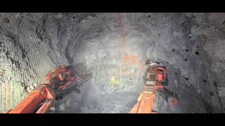 Sandvik DD422i drilling a round [upl. by Droc]