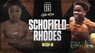 FLOYD SCHOFIELD VS HASKELL LYDELL RHODES WEIGH IN LIVESTREAM [upl. by Ajtak167]