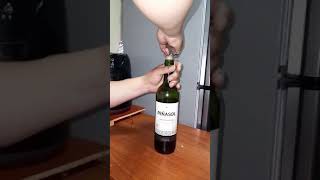 Como quitar un corcho de una botella de vino con un saca corchos [upl. by Nnailuj419]