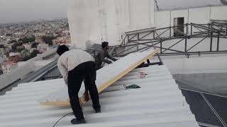 Best roofs Puff panel sheet roofing contractors in tamil nadu ph9941251500 [upl. by Nerhtak335]