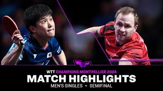 Tomokazu Harimoto vs Benedikt Duda  MS SF  WTT Champions Montpellier 2024 [upl. by Almeda]