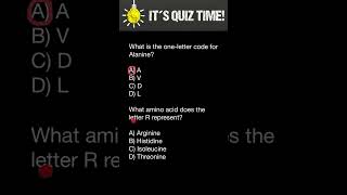 Amino acids one letter code quiz [upl. by Karlie]