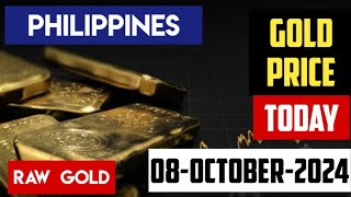 Today Gold Price in Philippines  Gold Price per Gram in PHP Peso 08 OCTOBER 2024 24K 22K [upl. by Bowyer934]