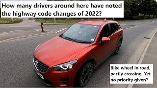 Highway Code Changes Of 2022 Ignored  How Many Drivers Fail To Give Priority At Junctions [upl. by Adnorehs]