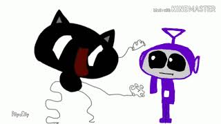 Cartoon Cat VS Tinky Winky but its a flipaclip are short From big headed bendy plush [upl. by Steel889]