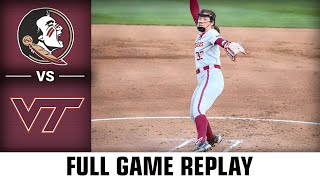 Florida State vs Virginia Tech Full Game Replay  2023 ACC Softball Game 1 [upl. by Aytak]