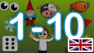 Numbers from 1 to 10 in english for babies [upl. by Anayeek]