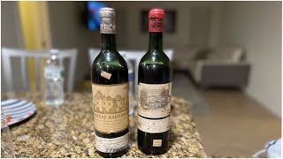 Chateau HautBrion 1955 and Chateau LafiteRothschild 1961  Old Wine Time With The Fam [upl. by Chrisse84]