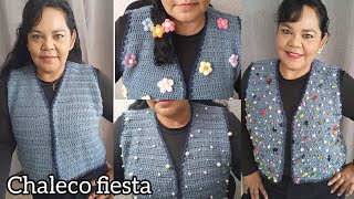 Chaleco Alegria tejido a crochet todas las tallas crochet handmade crocheting [upl. by Hulbard]