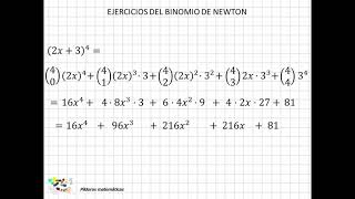 04 Ejercicios binomio de Newton I [upl. by Mabel]