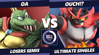 DD 15 Revival LOSERS SEMIS  Oa King K Rool Vs Ouch Incineroar Smash Ultimate  SSBU [upl. by Anairotciv]