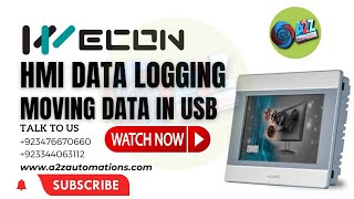 WECON HMI DATA LOGGING  MOVING DATA WECON HMI TO USB azAutomationscom [upl. by Bab]