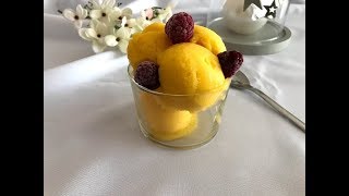 Sorbete SIN AZUCAR  Receta fácil de sorbete de mango  Cómo hacer sorbete en casa [upl. by Esirtal32]