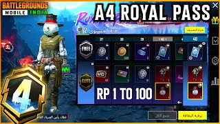 NEW A4 ROYAL PASS IN BGMI  FREE MATERIAL AND UPGRADABLE WEAPON  Kumari Gamer [upl. by Moses]